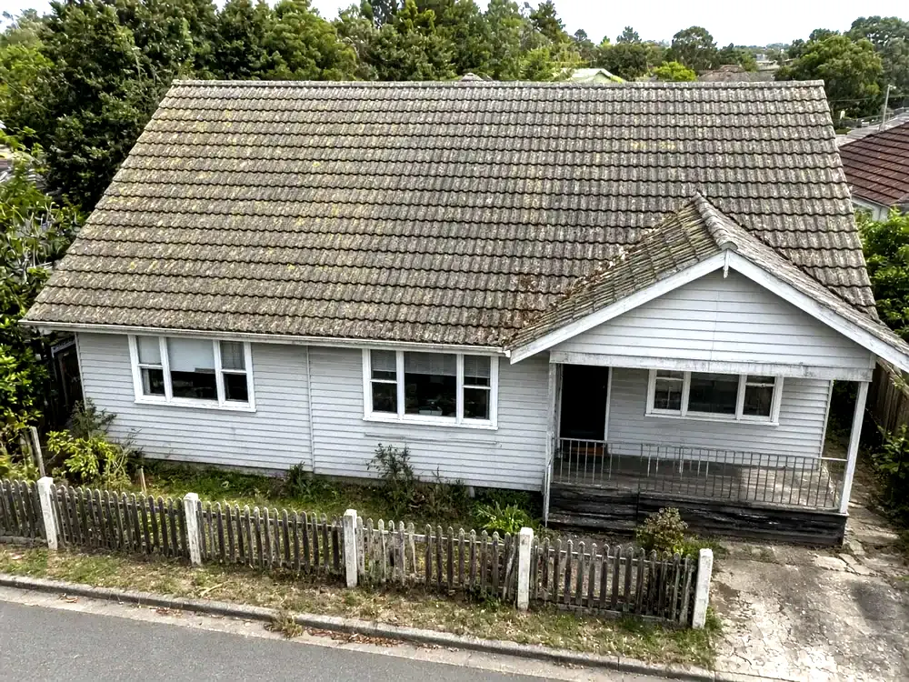Concrete tiled roof before